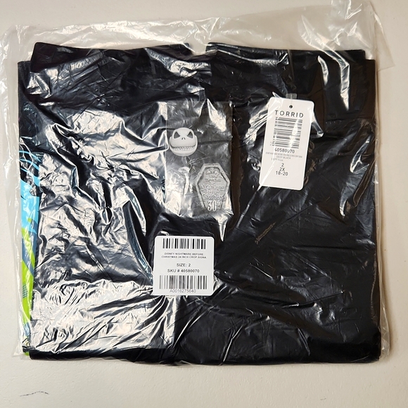 ❤️NWT VINTAGE TORRID LEGGING NIGHTMARE BEFORE CHRISTMAS OOGIE BOOGIE HALLOWEEN - Picture 9 of 15